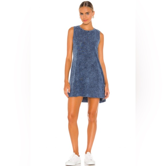 Michael Lauren Gilly Dress in Indigo Mineral Wash Size XS NWT Blue $84 REVOLVE - Picture 1 of 8